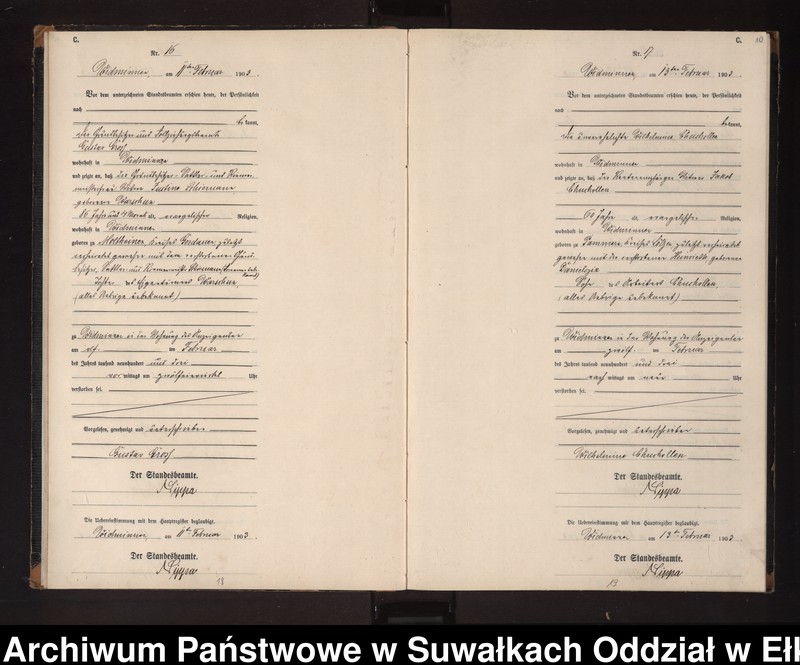 image.from.unit.number "Sterbe-Neben-Register des Preussischen Standes-Amtes Widminnen Kreis Loetzen"