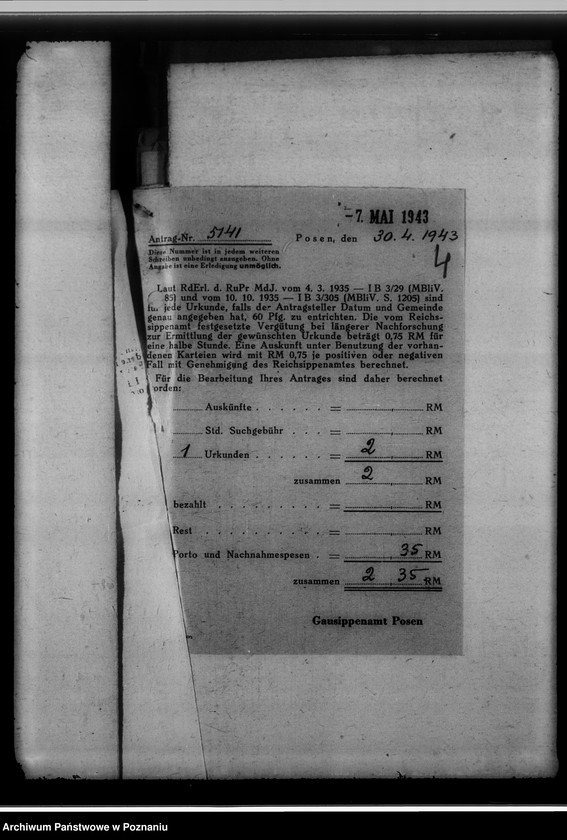 Obraz 8 z jednostki "[Korespondencja w sprawach poszukiwań genealogicznych]"