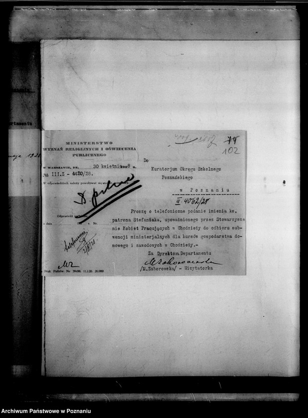 image.from.unit.number "Kursy gospodarstwa domowego Stowarzyszenia Kobiet pracujących - Chodzież"