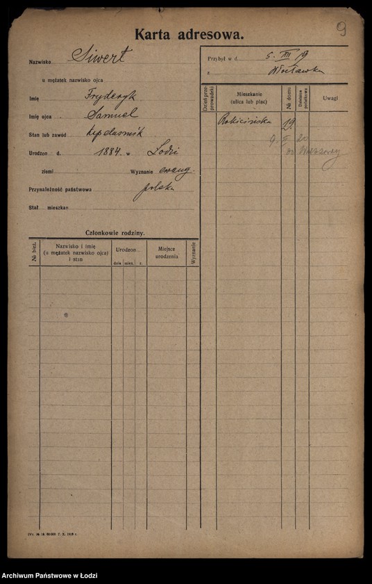 Obraz 11 z jednostki "[Spis ludności Łodzi] Zivel - Zolenberg"