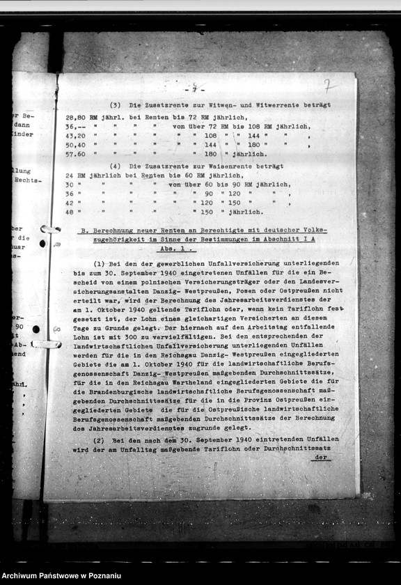 Obraz 11 z jednostki "Erfassung der deutschen Sozialrenten - Sozialversicherung"