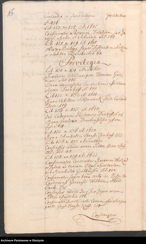 image.from.unit.number "Sammlung Curländischer Akten Aktenfragmenty in 8 Grupen t.1"