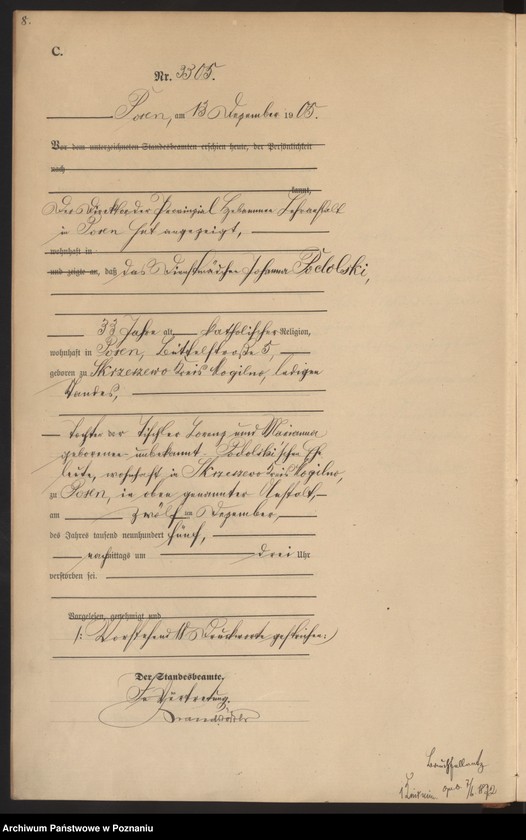 Obraz 10 z jednostki "Księga miejscowa zgonów tom VII"