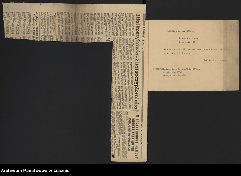 Obraz 5 z jednostki "[Nekrolog oraz telegramy nadesłane do Klubu po śmierci Alfreda Smoczyka]"