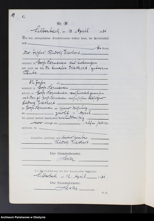 image.from.unit.number "Sterbe-Neben-Register Nr 1 - 26"
