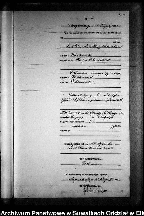 image.from.unit.number "Sterbe-Neben-Register des Preussischen Standes-Amtes Kehlen Kreis Angerburg"