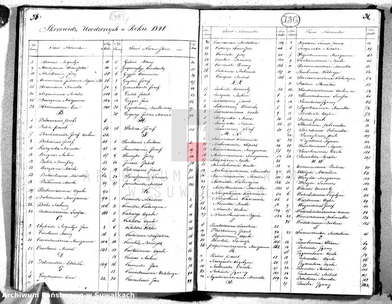 Obraz 18 z jednostki "Księga Duplikat Urodzonych Umarłych i Zaślubionych Parafii Liszkowskiey; w Obwodzie Seyneńskim Gub. Augustowskiey z Roku 1841"