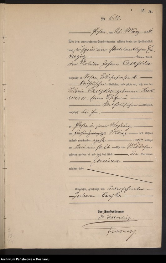 Obraz 6 z jednostki "[Rejestr główny urodzeń]"