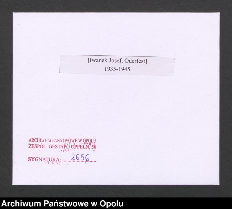 Obraz 2 z jednostki "[Iwanek Josef, Oderfest]"