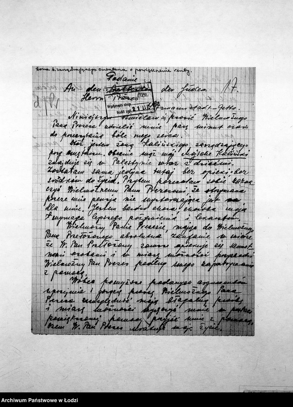 Obraz 20 z jednostki "[Podania o zasiłek pieniężny]"