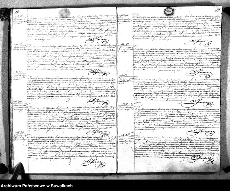 image.from.unit.number "Księga Duplikat Aktów Urodzenia, Zaślubienia i Zeyscia Parafii Liszkowskiey za rok 1845"