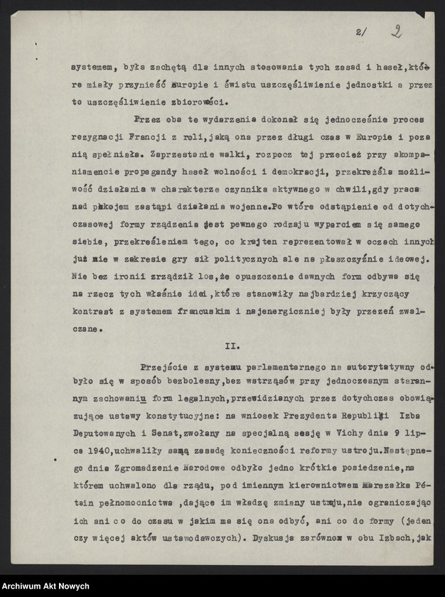 image.from.unit.number "Referat o sytuacji wewnętrznej we Francji po zawarciu zawieszenia broni z Niemcami (Autora nie ustalono, na pierwszej stronie napis - S. Elka)"