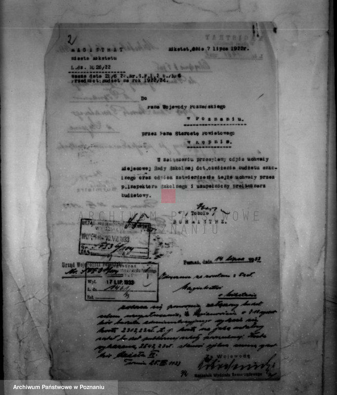 Obraz 6 z jednostki "/Sprawy budżetowe miasta Mikstatu/"