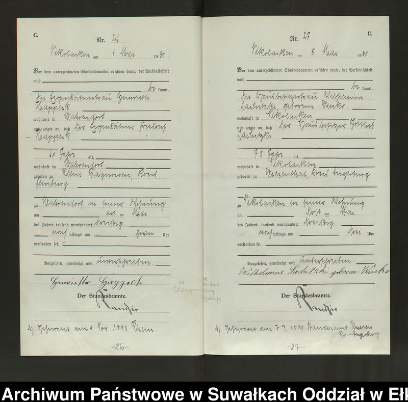 image.from.unit.number "Sterbe=Haupt=Register des Königlichen Preussischen Standes-Amtes Nikolaiken Kreis Sensburg"