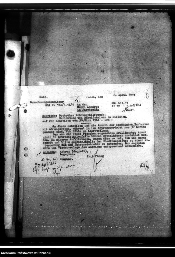 Obraz 10 z jednostki "Errichtung von Behelfsheimen des DWH. Baukarten"