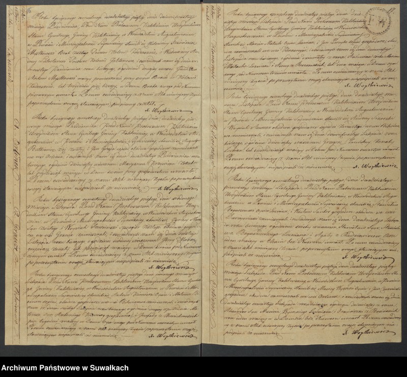 image.from.unit.number "Akta Zeyscia Urzędnika Stanu Cywilnego Gminy Kaletnickiey, od dnia 1-go Stycznia 1825 r. do dni ostatnich Grudnia tegoż Roku."