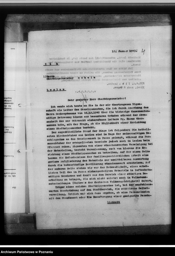 Obraz 8 z jednostki "[Korespondencja w sprawach organizacyjnych]- Sippenamt für Stadt- und Landkreis Leslau [Włocławek, województwo bydgoskie]"