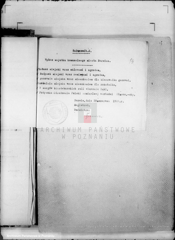 image.from.unit.number "Podatki Komunalne miasta Barcina /Ustawa z dnia 11.8.1923 D.U.R.P 94 poz.747"