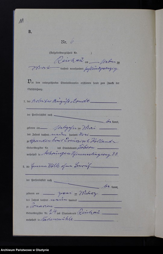 image.from.unit.number "Heirats-Neben-Register Nr 1 - 26"