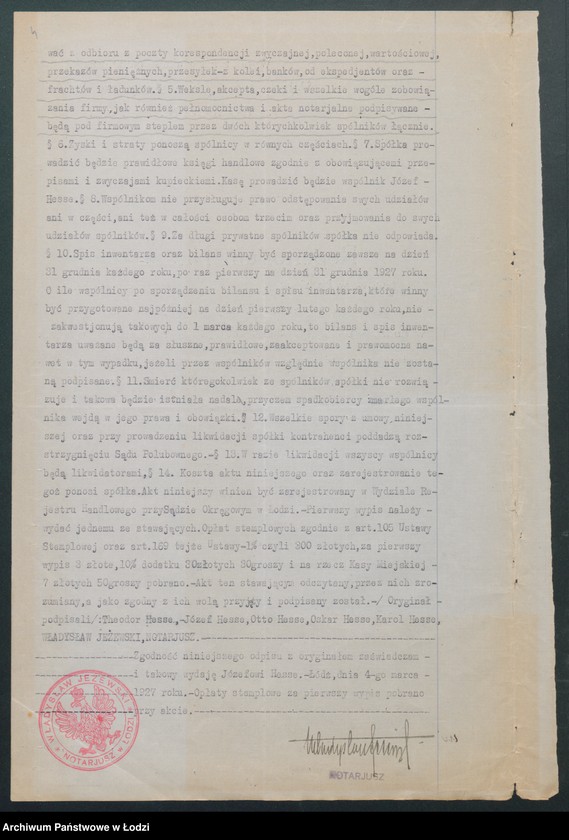 Obraz 6 z jednostki "Bracia Hesse- sprzedaż konfekcji, futer, artykułów sportowych"