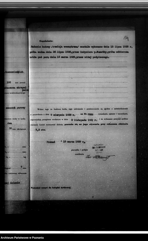 Obraz 18 z jednostki "Przedsiębiorstwo budowy dróg i szos Fr. Kowalewskiego Poznań nr woj. kotła 6191"