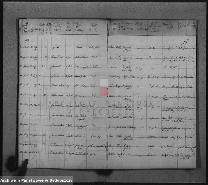 image.from.unit.number "Verzeichniss der Verstorbenen aus der evangel. Stadt- und Landgemeinde von Inowrazlaw Jahr 1838"