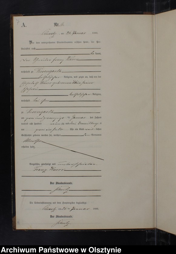 Obraz 9 z jednostki "Geburts-Neben-Register Nr 1 - 86"