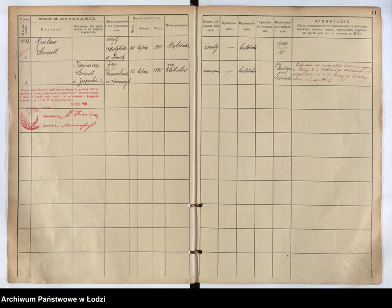 Obraz 10 z jednostki "[Księga ludności stałej m. Łodzi guberni piotrkowskiej nr domu 1133-1140]"