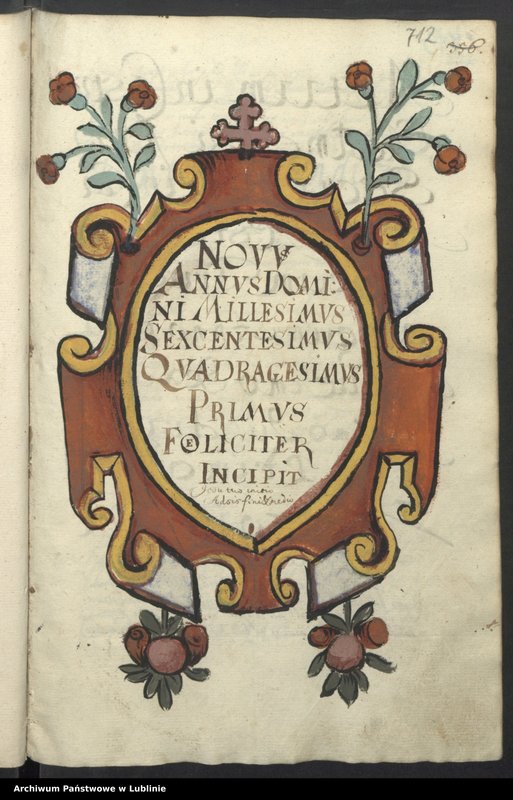 Obraz 12 z kolekcji "Ornamentyka i liternictwo w księgach grodzkich chełmskich"