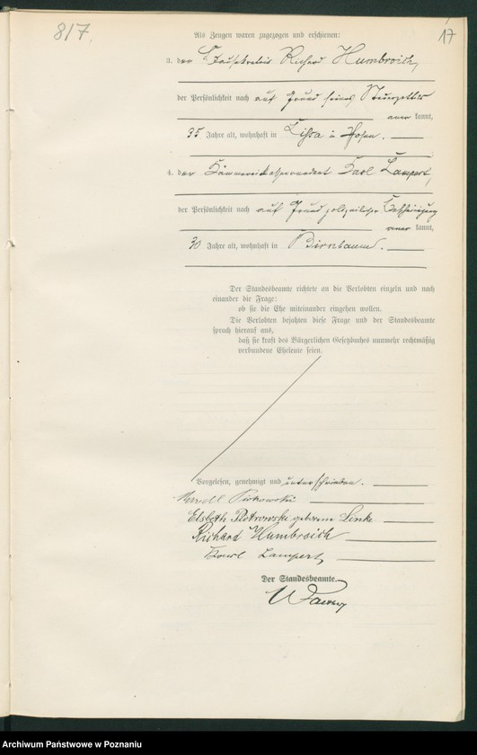 Obraz 18 z jednostki "Księga miejscowa małżeństw tom IV"