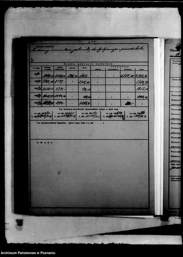 Obraz 5 z jednostki "/Kartoteka instytucji opiekuńczych/"