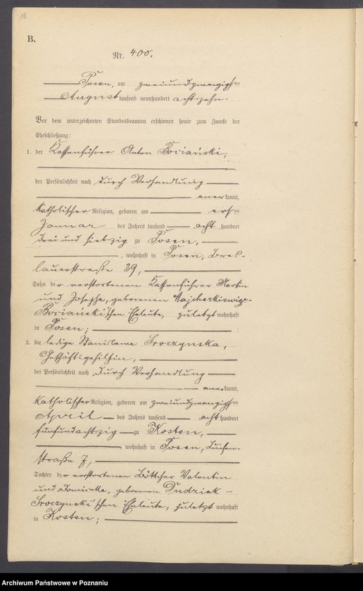 Obraz 20 z jednostki "Księga miejscowa małżeństw tom III [Rejestr główny małżeństw]"