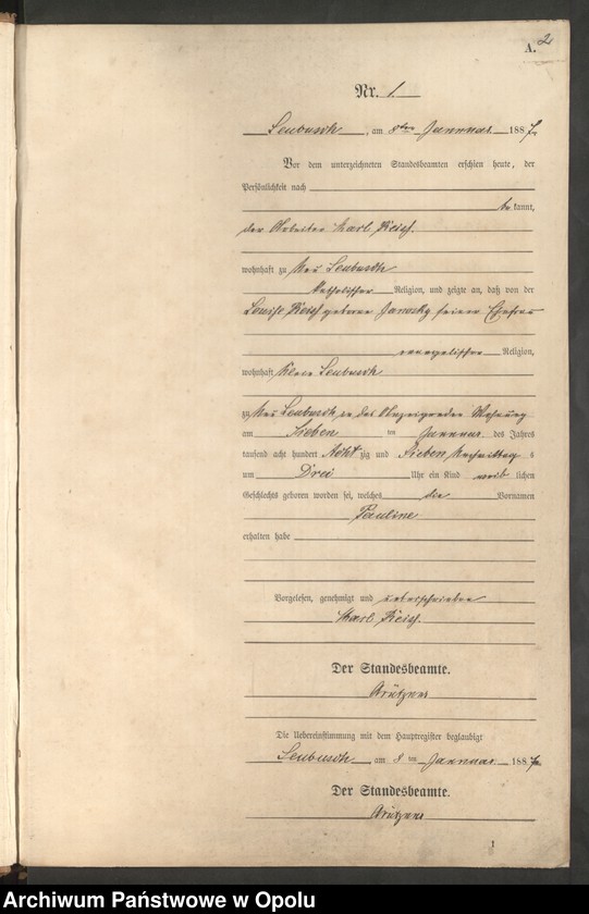 image.from.unit.number "Geburts-Neben-Register Standes-Amt Leubusch 1887"