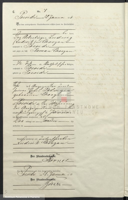 Obraz 8 z jednostki "Sterbe-Nebenregister"