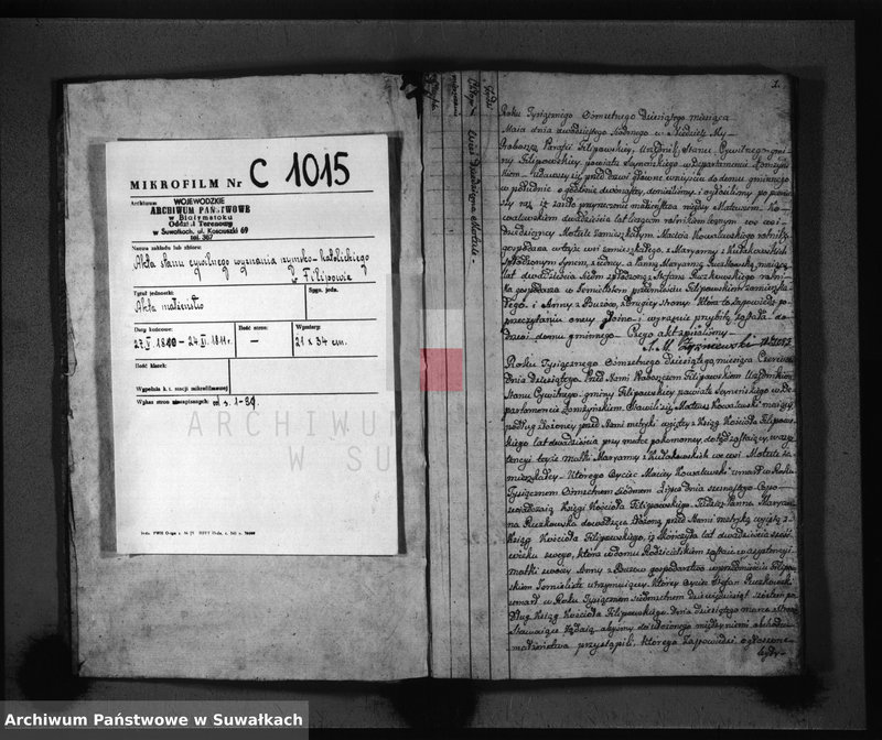 image.from.unit.number "Akta Zaślubionych Gminy Filipowskiey od 1go Maja 1810 Ru aż do ostatnich dni Grudnia 1811 r."