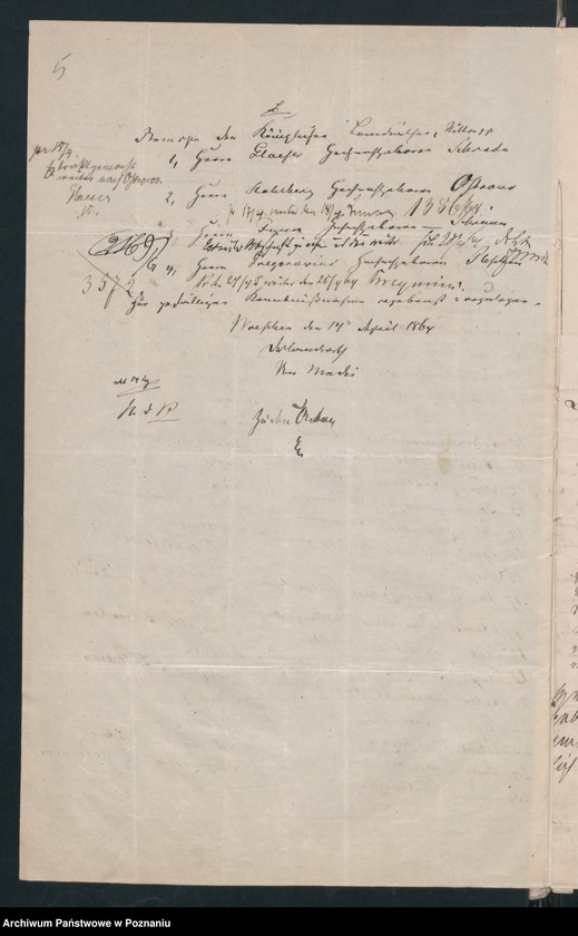 Obraz 8 z jednostki "Signalements pp. /imienne spisy powstańców 1863/4 dla landrata von Madaia/."