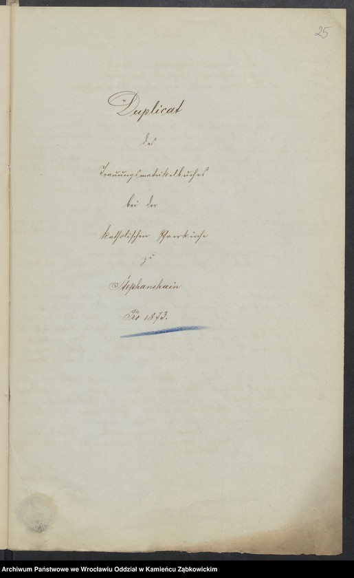 image.from.unit.number "Amtsgericht Schweidnitz Duplicate der Kirchenbücher der katholische Kirche zu Weizenrodau"