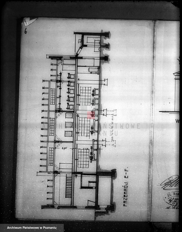 Obraz 10 z jednostki "Rysunek na urządzenie fabryki wyrobów metalowych w budynku fabrycznym zakładów przemysłowych "Prasometal" przy ul. Focha nr 88"