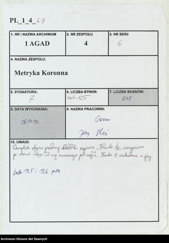 image.from.unit.number ""Dekreta referendarskie za urzędu wielebnego księdza Wacława z Leszna Leszczyńskiego referendarza koronnego, proboszcza płockiego, łęczyckiego, kanonika krakowskiego. Między starostami i dzierżawcami dóbr królewskich a poddanymi. Ab anno Dni 1643 ad annum 1645 ferowane"."