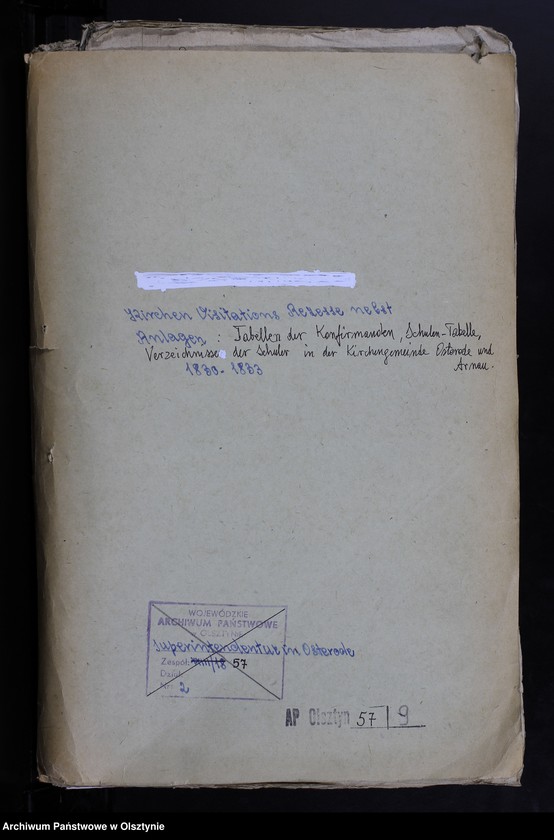 image.from.unit.number "Kirchen Visitations Rezesse nebst Anlagen:Tabellen der Konfirmanden, Schulen-Tabellen, Verzeichnisse der Schuler in der Kirchengemeinde Osterode und Arnau"