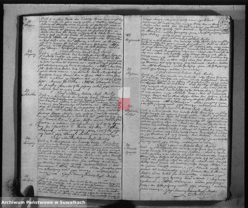 Obraz 6 z jednostki "Duplikat urodzonych, zaślubionych i umarłych w parafij puńskiej na rok 1839"