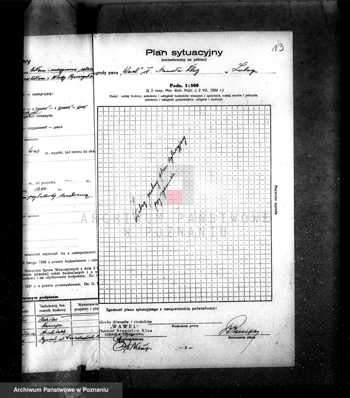 Obraz 17 z jednostki "Zatwierdzenie zakładu przemysłowego /kotłowni przy fabryce dywanów i chodników Firmy Wawel/ St. Kluze w Lubaszu"