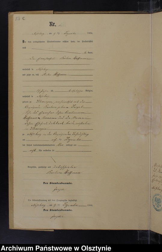image.from.unit.number "Sterbe-Neben-Register Nr 1 - 11"