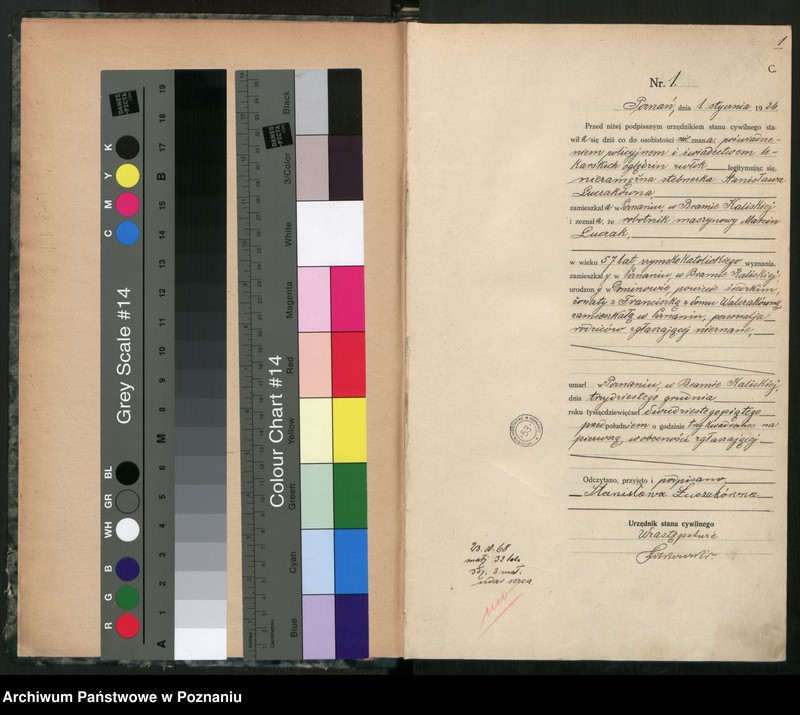 Obraz 3 z jednostki "Księga miejscowa zgonów tom I [Rejestr główny zgonów]"