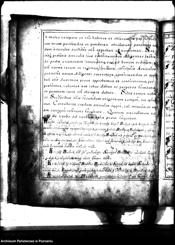 Obraz 14 z jednostki "Or. Rada miasta Poznania nadaje bractwu budniczemu nowy statut, składający się z 35 paragrafów."