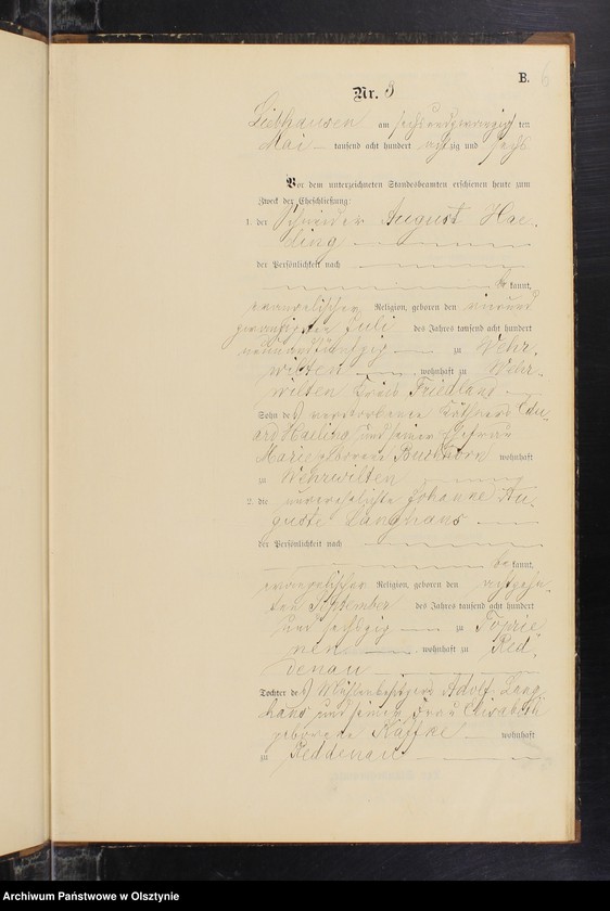 image.from.unit.number "Heiraths-Neben-Register Nr 1 - 9"