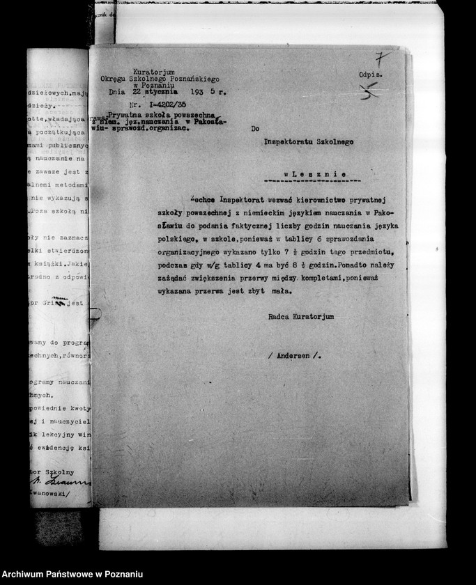 Obraz 10 z jednostki "Prywatna Szkoła Powszechna z niemieckim językiem nauczania w Pakosławiu powiat Rawicz"