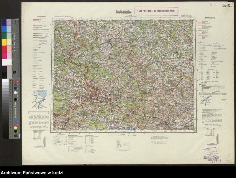 Obraz 1 z jednostki "Übersichtskarte von Mitteleuropa Q 51 Gleiwitz"