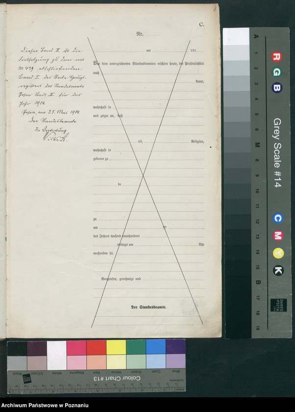 Obraz 3 z jednostki "Księga miejscowa zgonów tom II [Rejestr główny zgonów]"