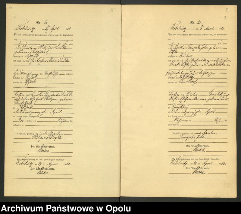 image.from.unit.number "Urząd Stanu Cywilnego Kobylice Księga zgonów rok 1900-03"